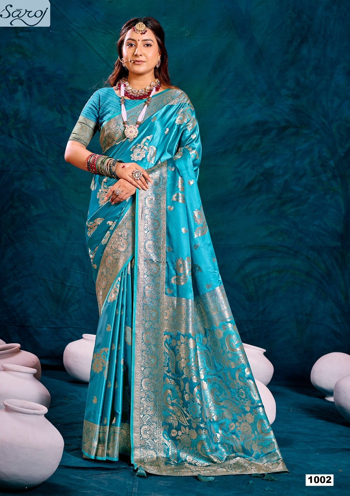Monalisa Satin Silk 1 Saroj Sarees Wholesale Price