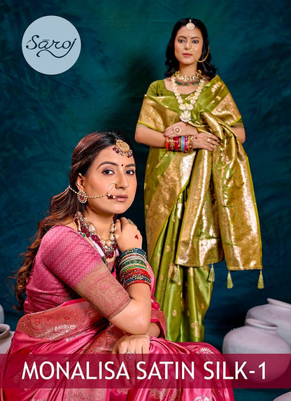 Monalisa Satin Silk 1 Saroj Sarees Wholesale Price