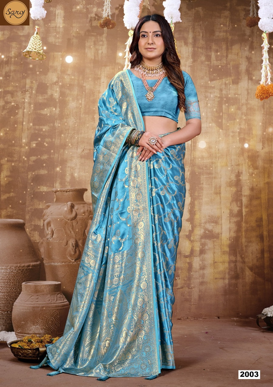 Monalisa Satin Silk Vol 2 Saroj Sarees Supplier India