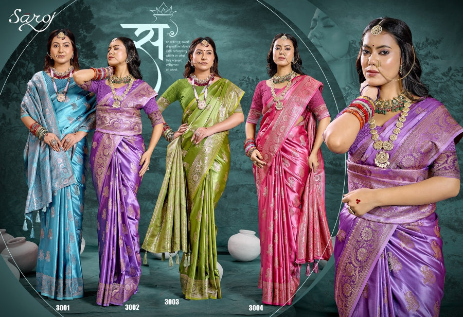 Monalisa Satin Silk Vol 3 Saroj Sarees Wholesale Price