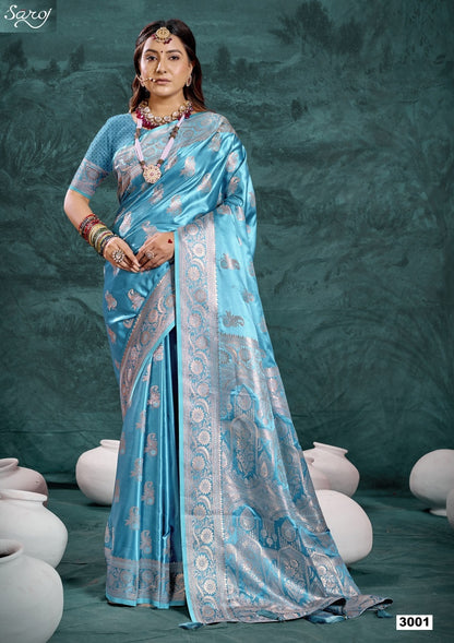 Monalisa Satin Silk Vol 3 Saroj Sarees Wholesale Price