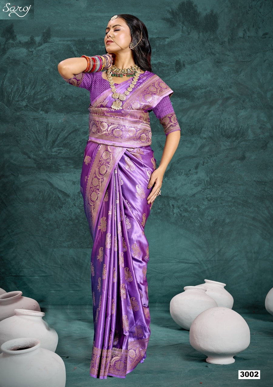 Monalisa Satin Silk Vol 3 Saroj Sarees Wholesale Price