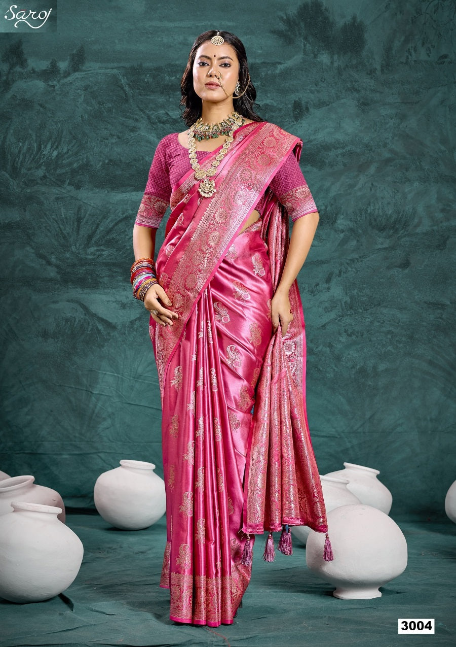 Monalisa Satin Silk Vol 3 Saroj Sarees Wholesale Price