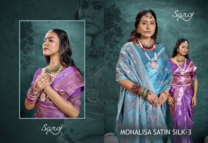 Monalisa Satin Silk Vol 3 Saroj Sarees Wholesale Price