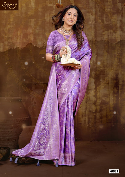 Monalisa Satin Silk Vol 4 Saroj Sarees Exporter India