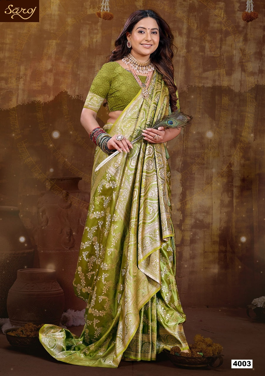 Monalisa Satin Silk Vol 4 Saroj Sarees Exporter India