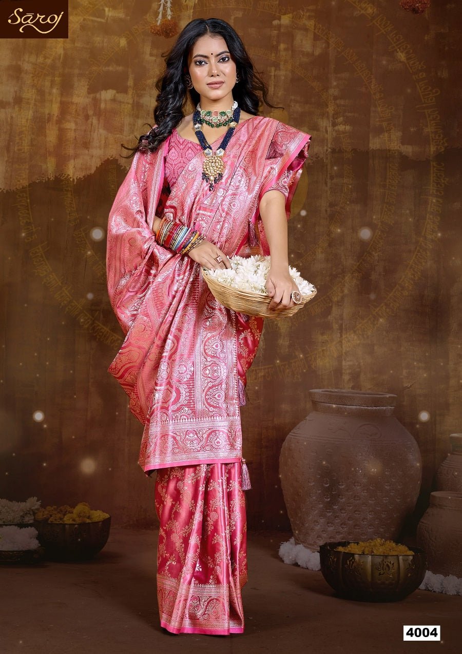 Monalisa Satin Silk Vol 4 Saroj Sarees Exporter India