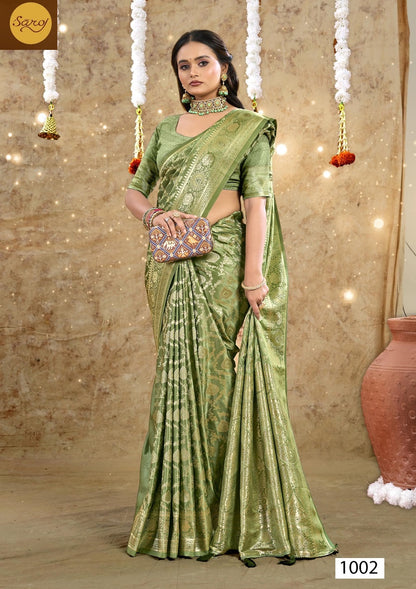 Monalisa Satin Silk Vol 5 Saroj Sarees Wholesaler Gujarat