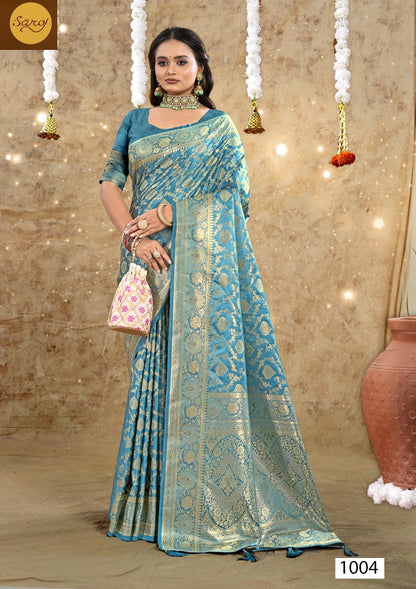 Monalisa Satin Silk Vol 5 Saroj Sarees Wholesaler Gujarat
