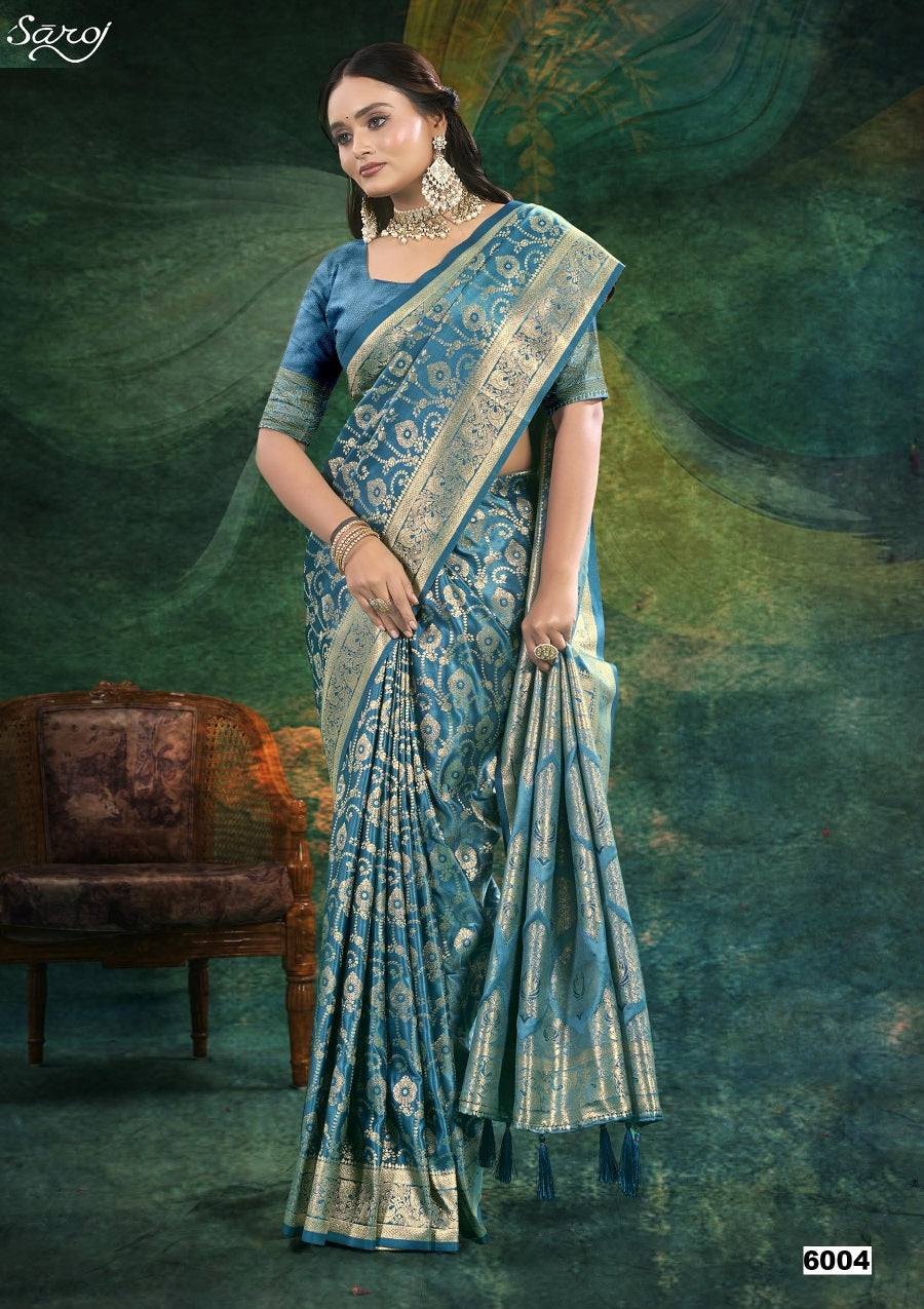 Monalisa Satin Silk Vol 6 Saroj Sarees Wholesaler India