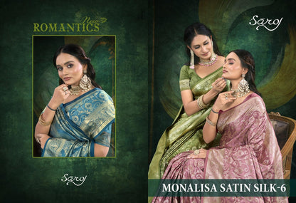 Monalisa Satin Silk Vol 6 Saroj Sarees Wholesaler India