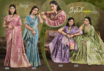 Monalisa Satin Silk Vol 7 Saroj Sarees Manufacturer Gujarat