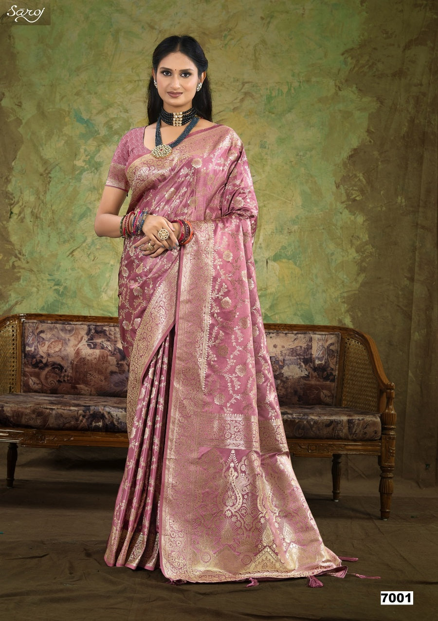 Monalisa Satin Silk Vol 7 Saroj Sarees Manufacturer Gujarat