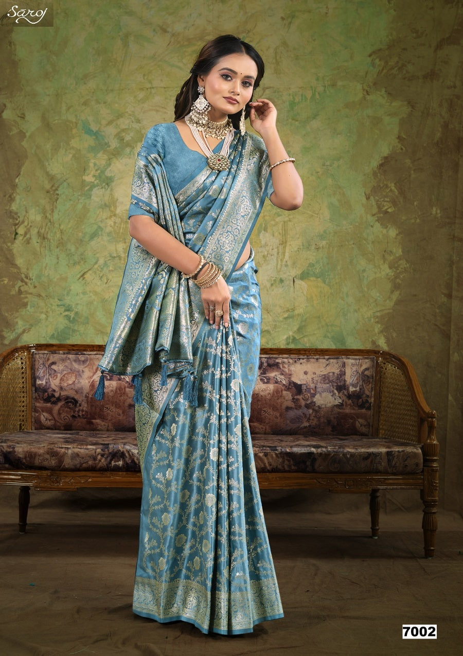 Monalisa Satin Silk Vol 7 Saroj Sarees Manufacturer Gujarat