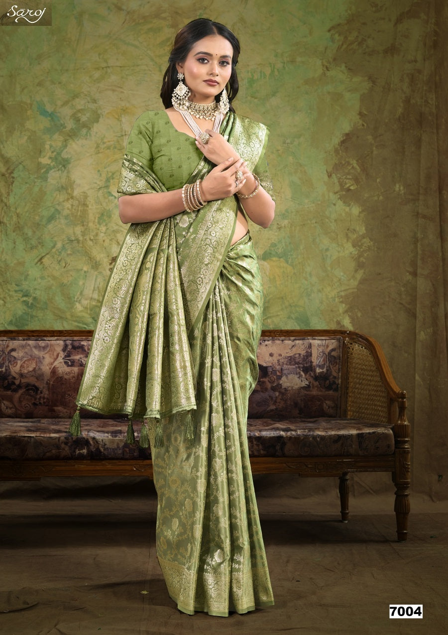 Monalisa Satin Silk Vol 7 Saroj Sarees Manufacturer Gujarat