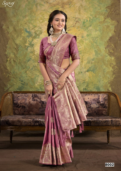 Monalisa Satin Silk Vol 8 Saroj Sarees Supplier Gujarat