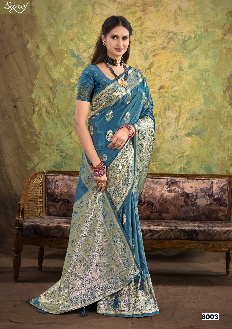 Monalisa Satin Silk Vol 8 Saroj Sarees Supplier Gujarat