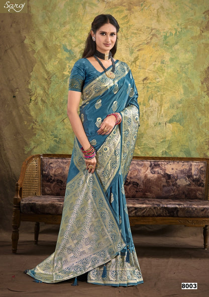 Monalisa Satin Silk Vol 8 Saroj Sarees Supplier Gujarat