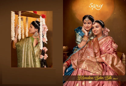 Monalisa Satin Silk Vol 9 Saroj Sarees Manufacturer India