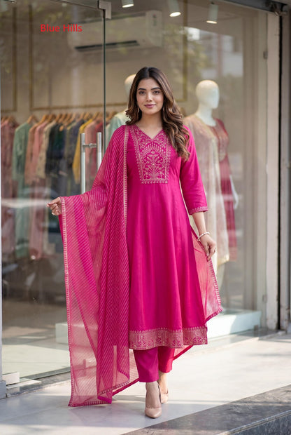 Monalisa Vol 1 Blue Hills Berlin Readymade Anarkali Suits Exporter India