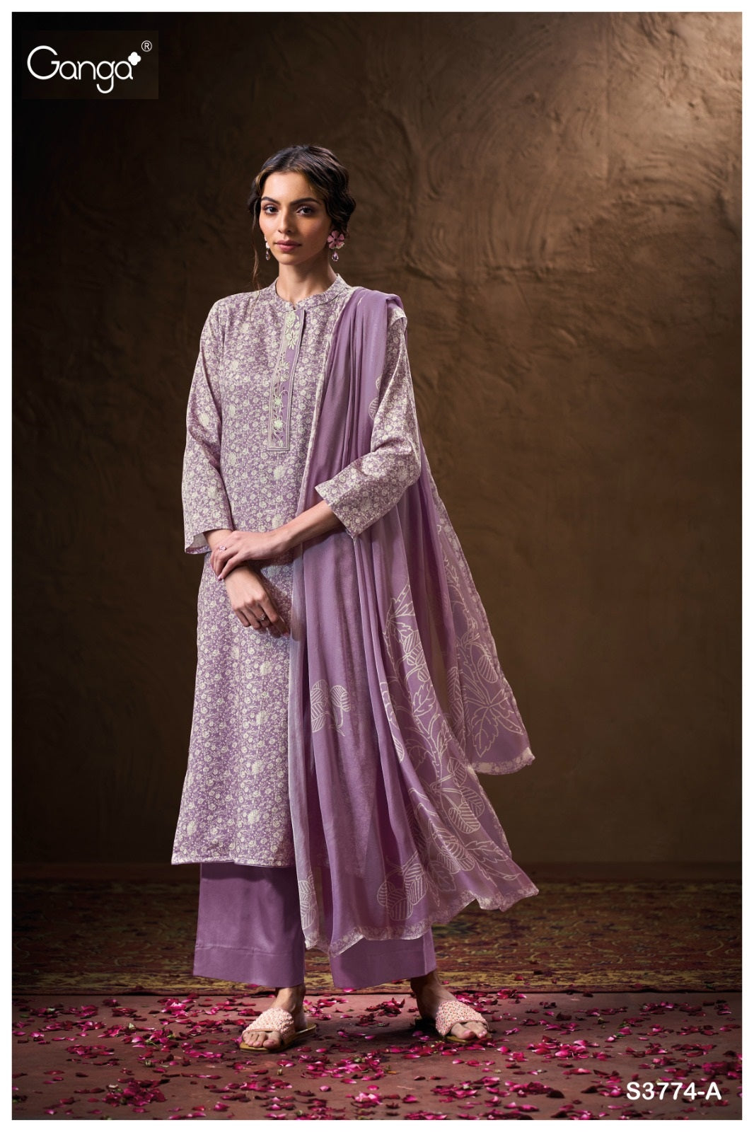 Monaly 3774 Ganga Premium Cotton Plazzo Style Suits Wholesale
