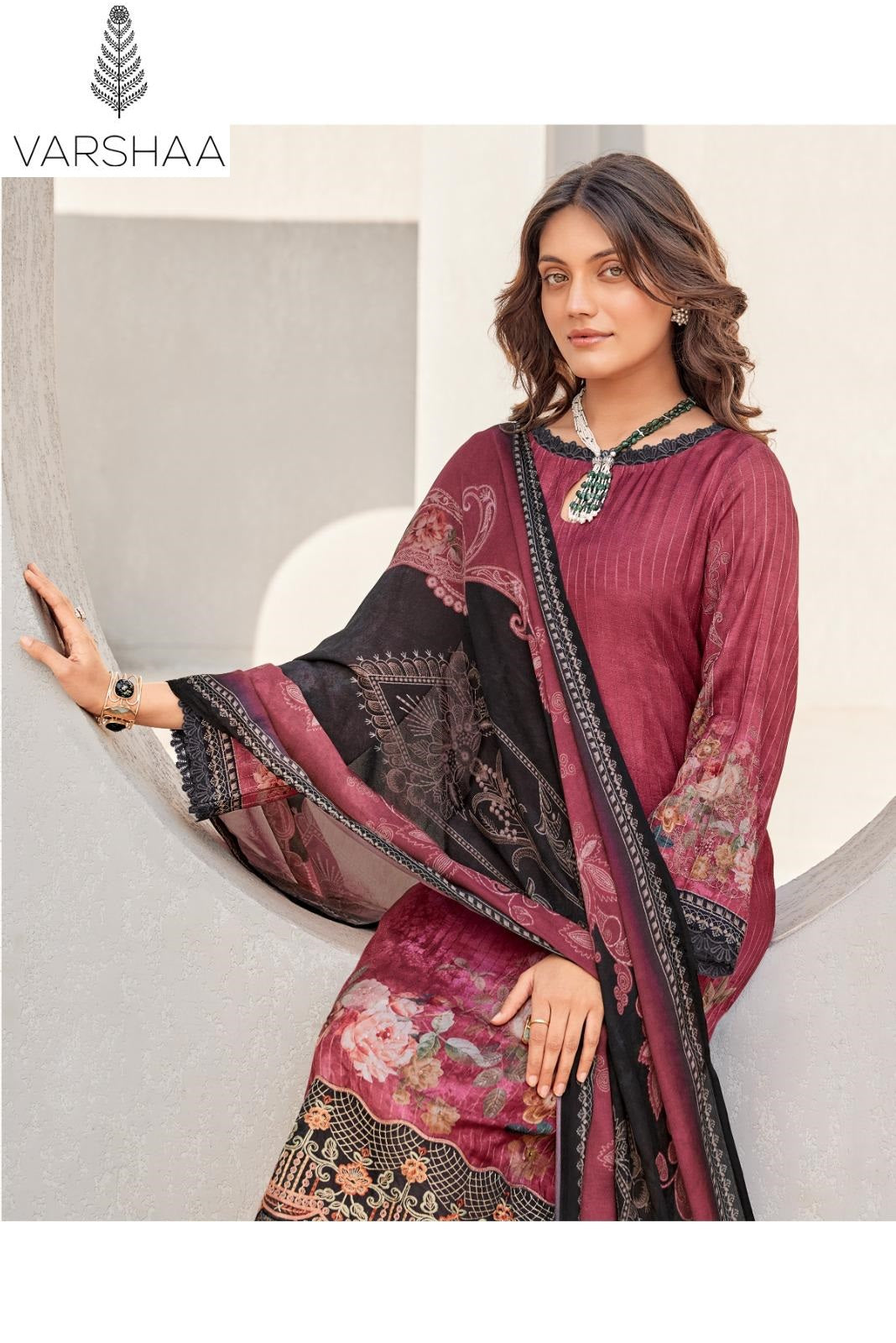 Monarch Varshaa Viscose Muslin Pant Style Suits Wholesaler Ahmedabad