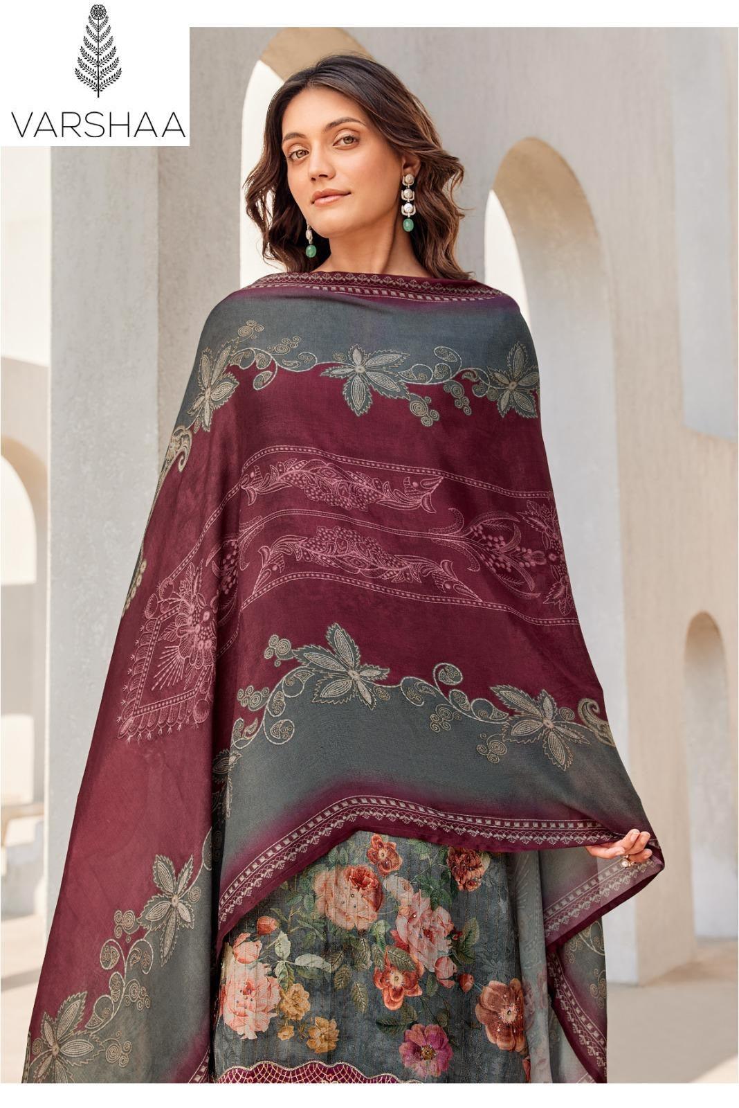 Monarch Varshaa Viscose Muslin Pant Style Suits Wholesaler Ahmedabad