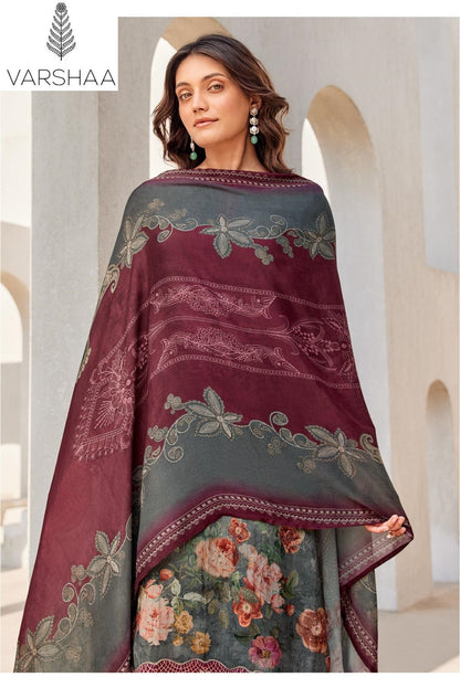Monarch Varshaa Viscose Muslin Pant Style Suits Wholesaler Ahmedabad