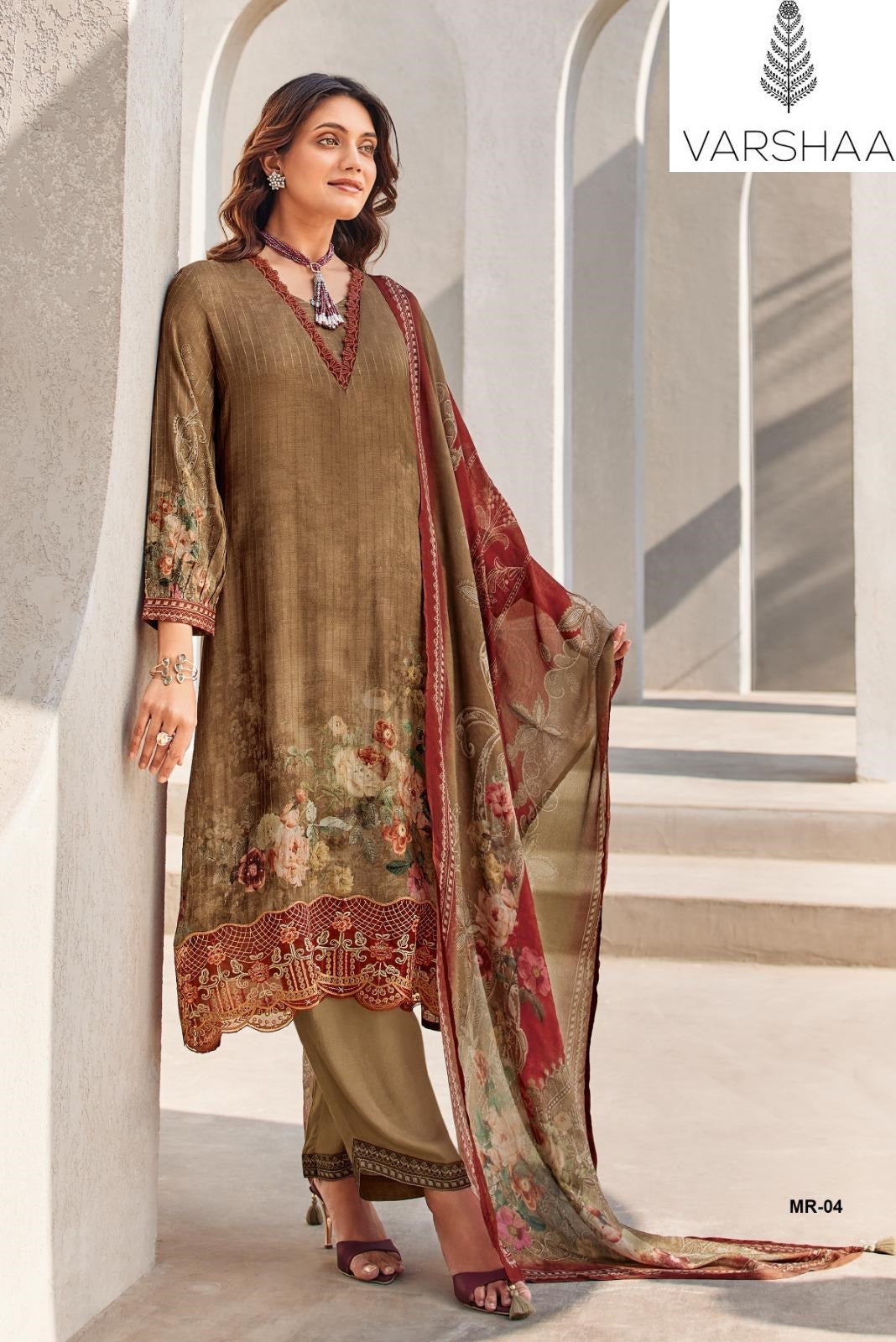 Monarch Varshaa Viscose Muslin Pant Style Suits Wholesaler Ahmedabad
