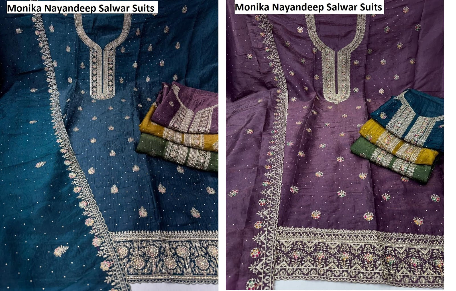 Monika Nayandeep Gold Crush Salwar Suits Wholesale Price