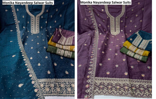 Monika Nayandeep Gold Crush Salwar Suits Wholesale Price