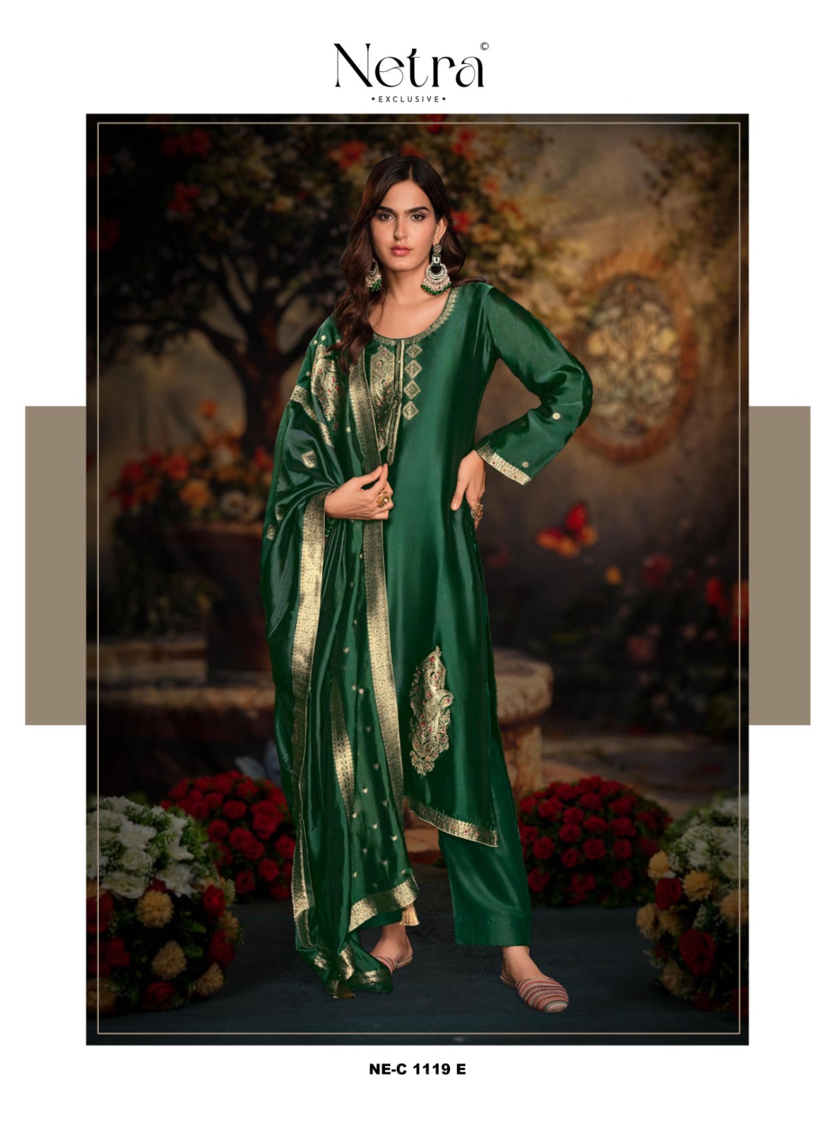 Monika Netra Premium Viscose Pant Style Suits Supplier