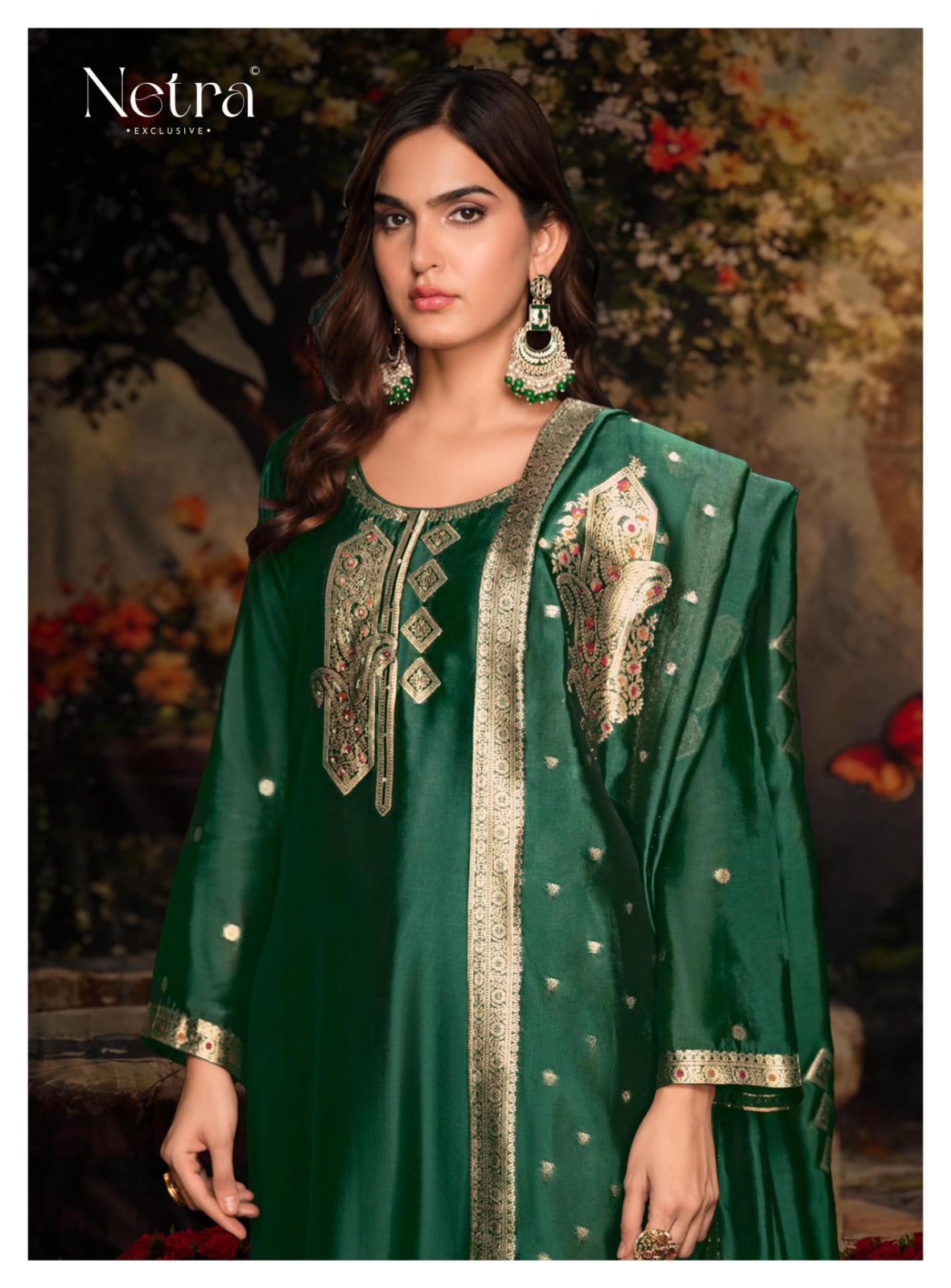 Monika Netra Premium Viscose Pant Style Suits Supplier