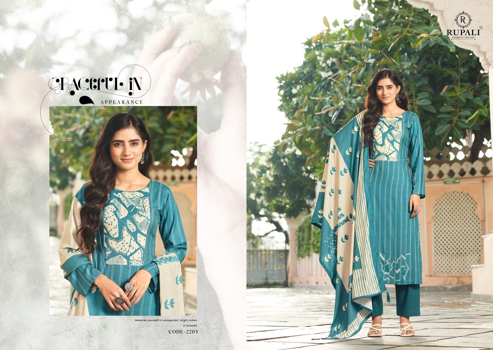 Monika Rupali Pashmina Suits Manufacturer Gujarat