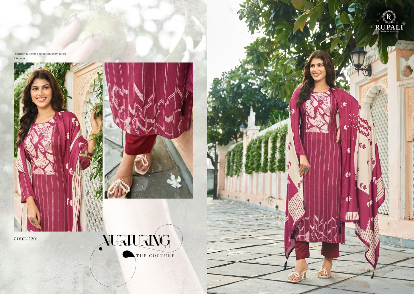 Monika Rupali Pashmina Suits Manufacturer Gujarat