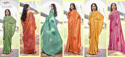 Monisha Vol 2 Vallabhi Prints Brasso Sarees Supplier Gujarat