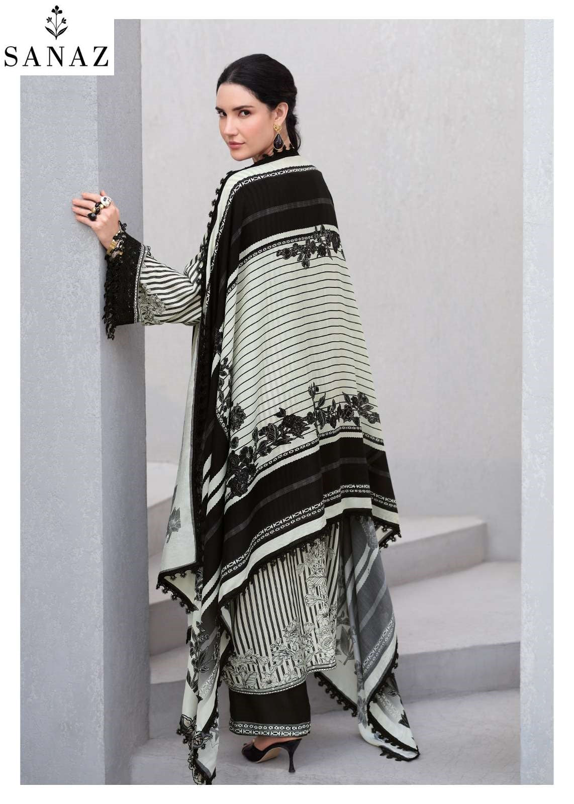 Mono Line Sanaz Viscose Muslin Pant Style Suits Wholesaler Ahmedabad