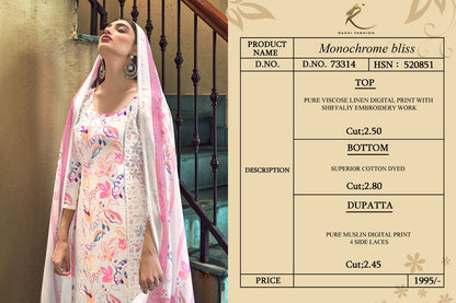 Monochrom Bliss Rakhi Fashion Pure Viscose Plazzo Style Suits Wholesale Rate