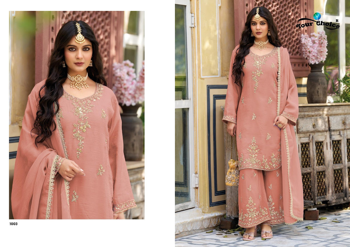 Monoco Your Choice Rose Gold Pakistani Readymade Suits Manufacturer