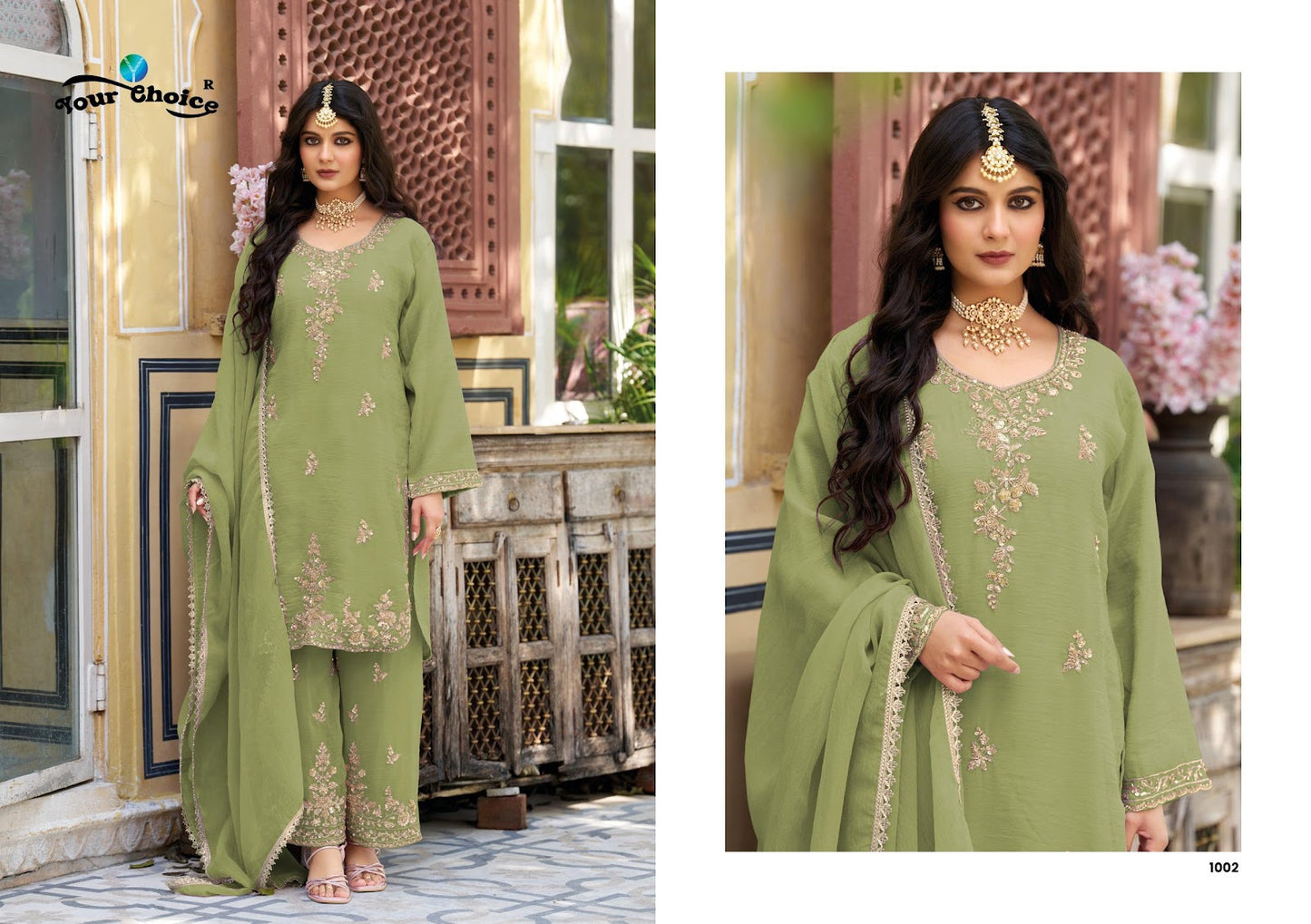 Monoco Your Choice Rose Gold Pakistani Readymade Suits Manufacturer