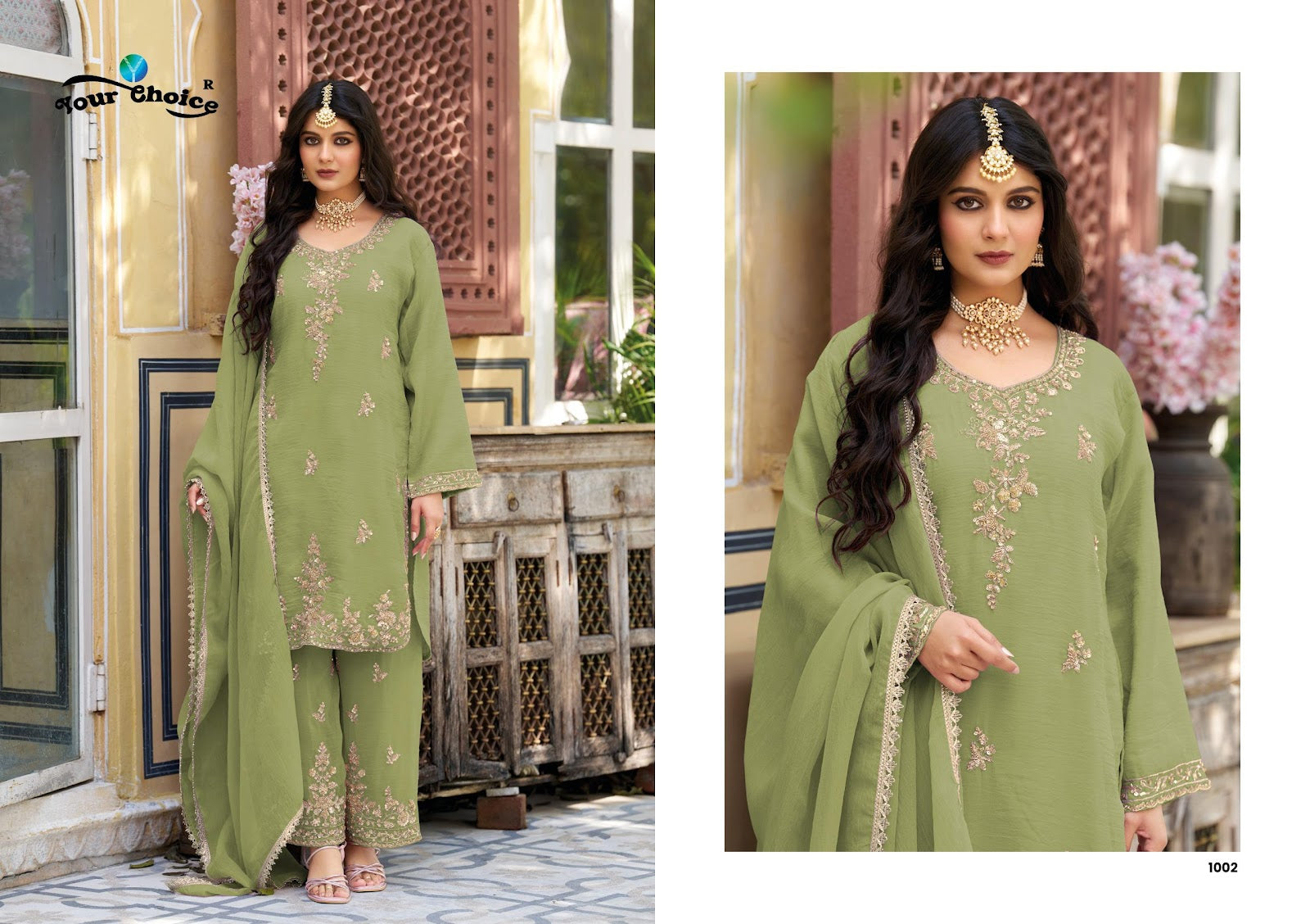 Monoco Your Choice Rose Gold Pakistani Readymade Suits Manufacturer
