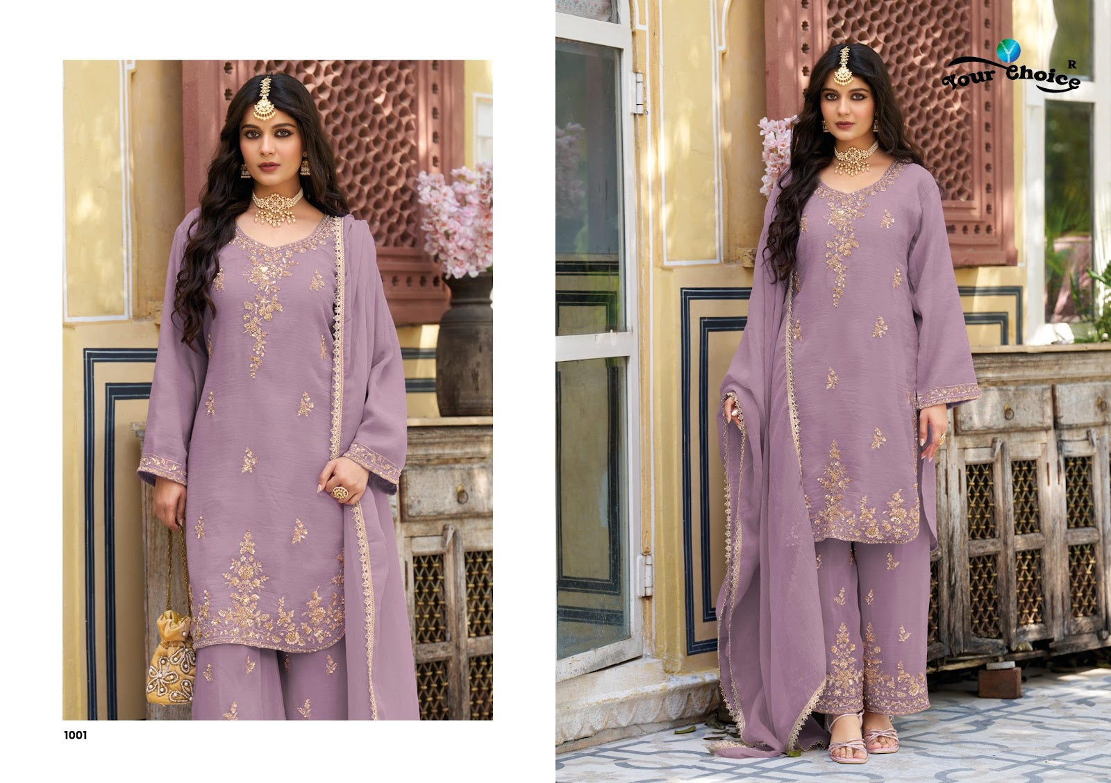 Monoco Your Choice Rose Gold Pakistani Readymade Suits Manufacturer