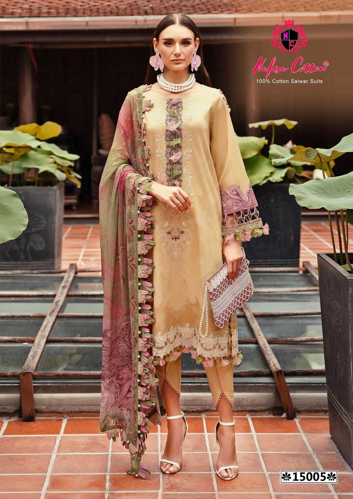Monsoon Vol 15 Nafisa Cotton Karachi Salwar Suits Wholesaler Ahmedabad