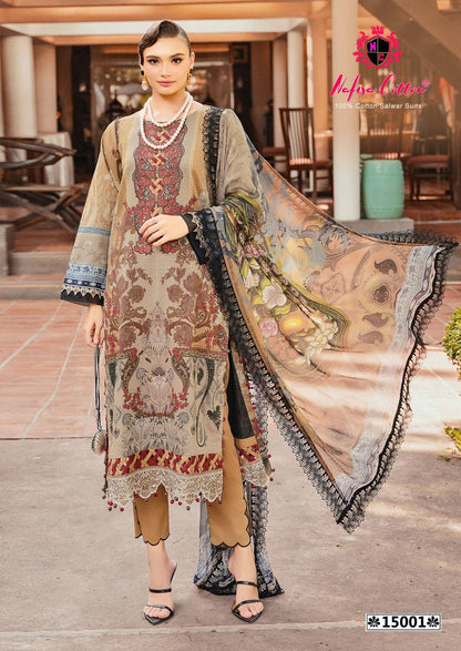 Monsoon Vol 15 Nafisa Cotton Karachi Salwar Suits Wholesaler Ahmedabad