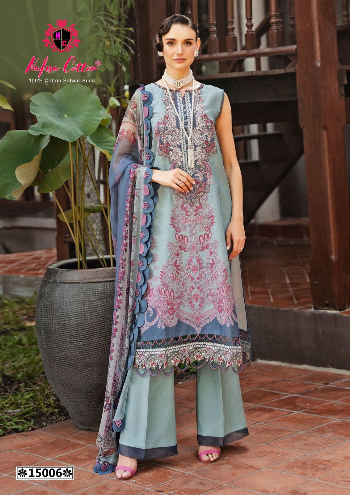 Monsoon Vol 15 Nafisa Cotton Karachi Salwar Suits Wholesaler Ahmedabad