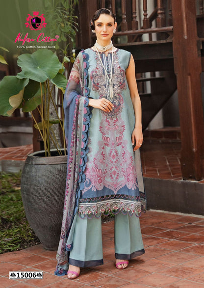 Monsoon Vol 15 Nafisa Cotton Karachi Salwar Suits Wholesaler Ahmedabad