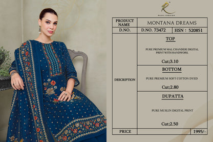 Montana Dreams Rakhi Fashion Mal Chanderi Pant Style Suits Wholesaler Gujarat