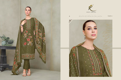 Montana Dreams Rakhi Fashion Mal Chanderi Pant Style Suits Wholesaler Gujarat