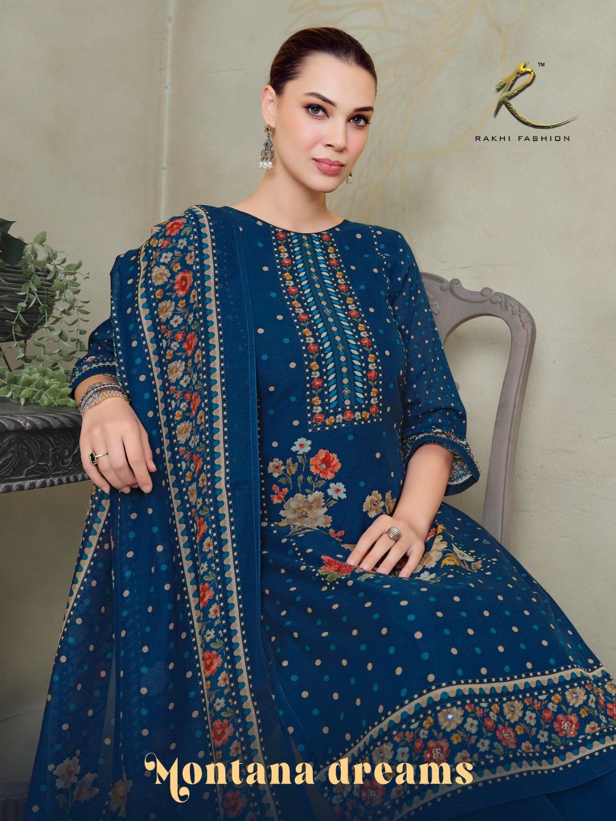 Montana Dreams Rakhi Fashion Mal Chanderi Pant Style Suits Wholesaler Gujarat