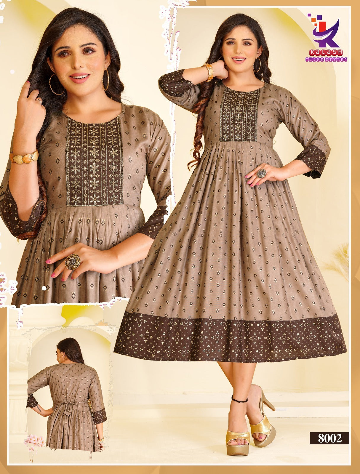 Moon Beauty Mlm Kalash Lifestyle Rayon 14Kg Anarkali Kurtis Wholesaler India